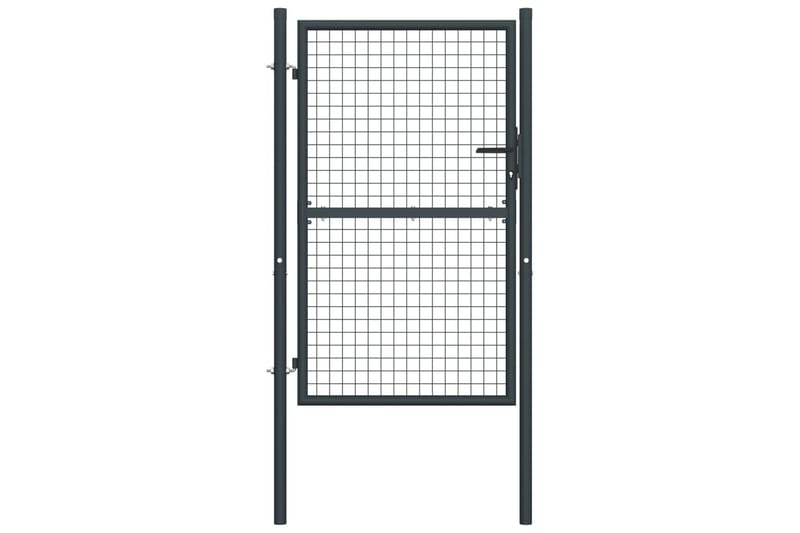 Hageport netting galvanisert stål 100x200 cm grå - Hus & oppussing - Innsynsbeskyttelse & innhegning - Port