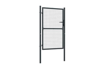 Hageport netting galvanisert stål 100x225 cm grå - Hus & oppussing - Innsynsbeskyttelse & innhegning - Port