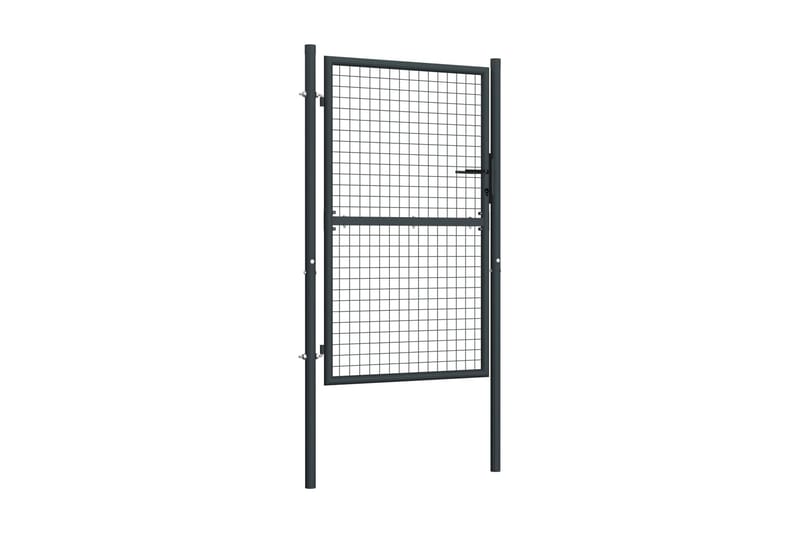 Hageport netting galvanisert stål 100x225 cm grå - Hus & oppussing - Innsynsbeskyttelse & innhegning - Port