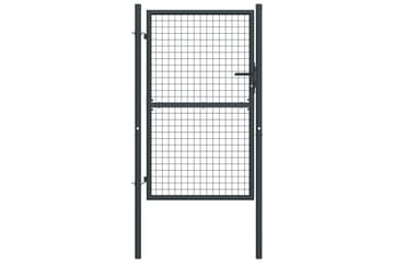 Hageport netting galvanisert stål 100x225 cm grå - Hus & oppussing - Innsynsbeskyttelse & innhegning - Port