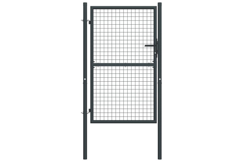 Hageport netting galvanisert stål 100x225 cm grå - Hus & oppussing - Innsynsbeskyttelse & innhegning - Port