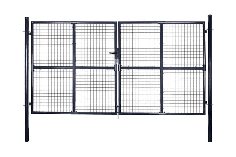 Hageport netting galvanisert stål 289x200 cm grå - Smijernsport & jernport - Grind utendørs