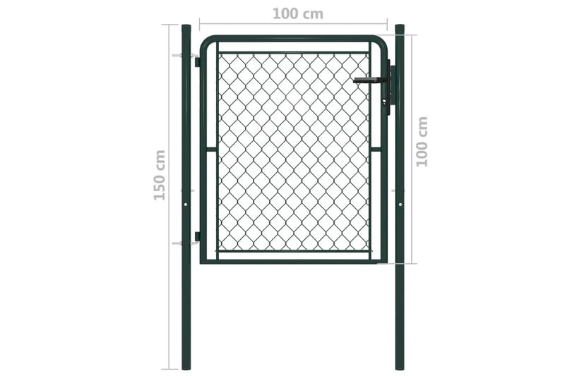 Hageport stål 100x100 cm grønn - Hus & oppussing - Innsynsbeskyttelse & innhegning - Port