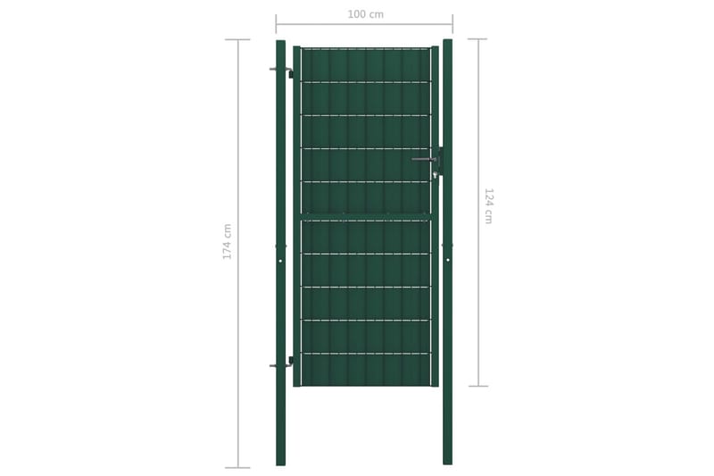 Hageport stål 100x124 cm grønn - Hus & oppussing - Innsynsbeskyttelse & innhegning - Port