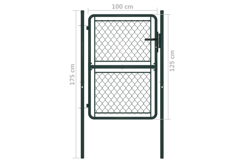 Hageport stål 100x125 cm grønn - Hus & oppussing - Innsynsbeskyttelse & innhegning - Port