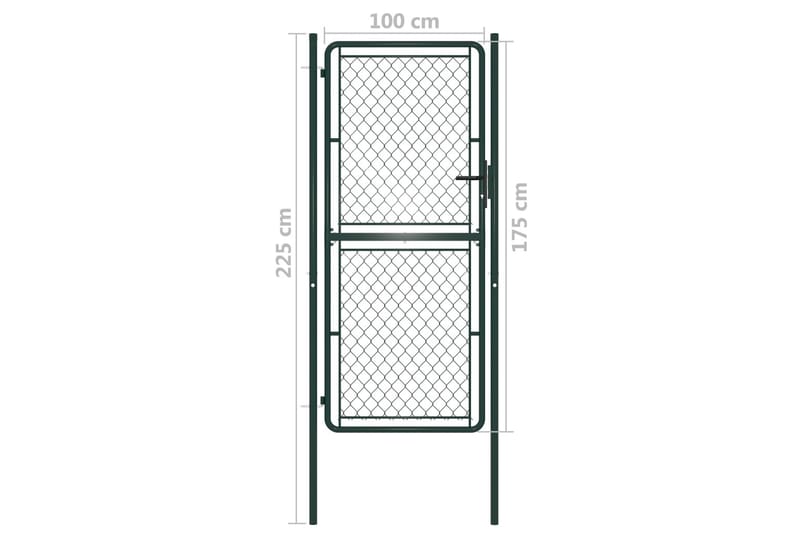 Hageport stål 100x175 cm grønn - Hus & oppussing - Innsynsbeskyttelse & innhegning - Port