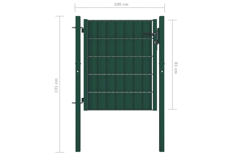 Hageport stål 100x81 cm grønn - Hus & oppussing - Innsynsbeskyttelse & innhegning - Port