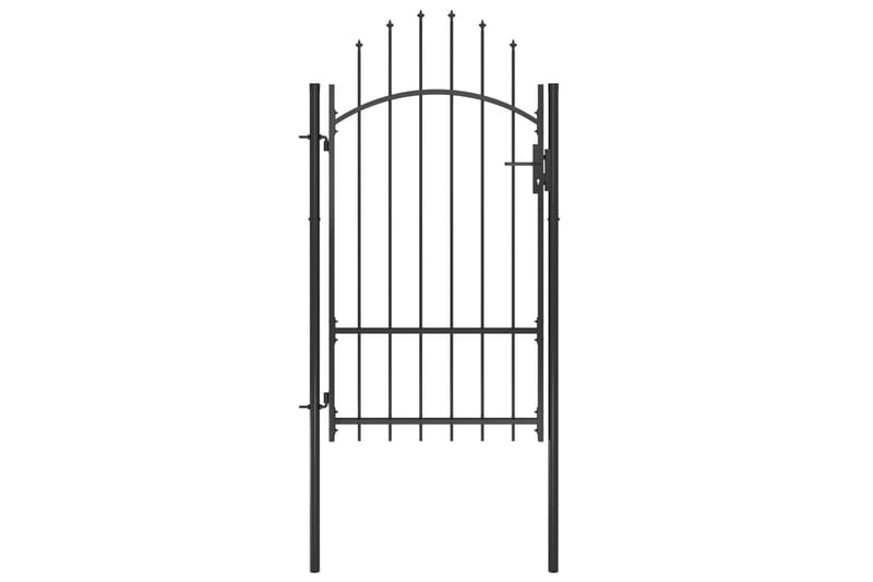 Hageport stål 1x2,2 m svart - Svart - Hus & oppussing - Innsynsbeskyttelse & innhegning - Port