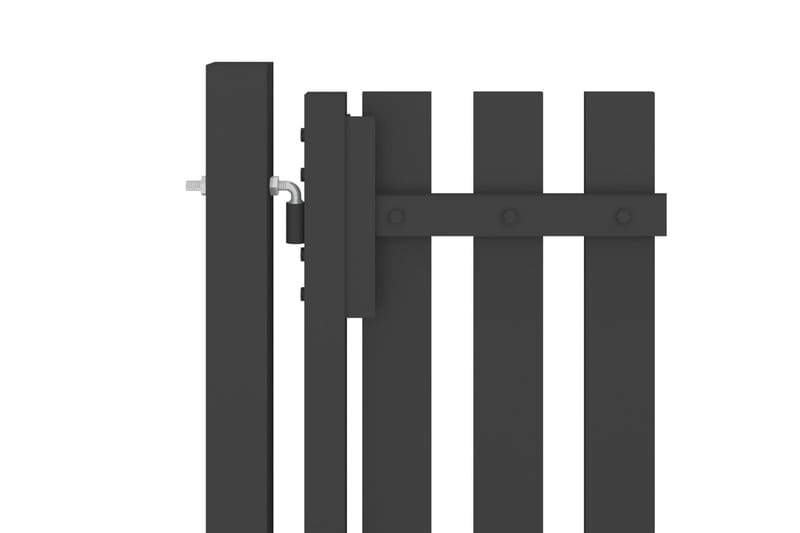 Hageport stål 1x2,5 m antrasitt - Antrasittgrå - Smijernsport & jernport - Grind utendørs