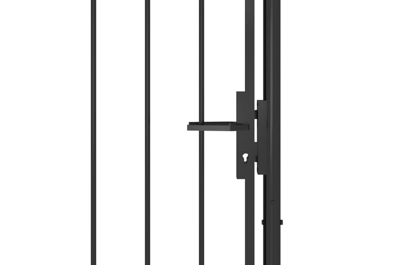 Hageport stål 1x2,5 m svart - Svart - Hus & oppussing - Innsynsbeskyttelse & innhegning - Port