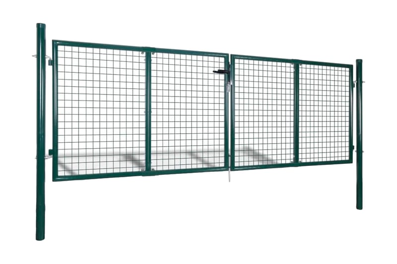 Hageport stål 306x150 cm grønn - Smijernsport & jernport - Grind utendørs