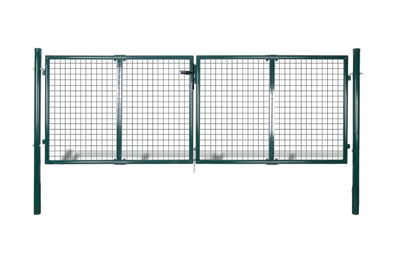 Hageport stål 306x150 cm grønn - Smijernsport & jernport - Grind utendørs