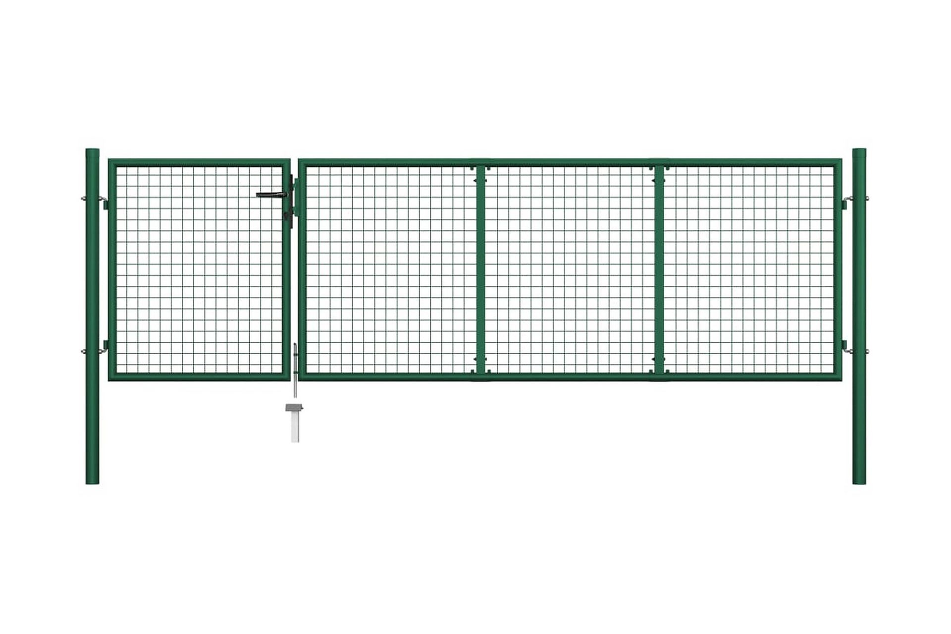 Hageport stål 350x100 cm grønn - grönn - Hus & oppussing - Innsynsbeskyttelse & innhegning - Port