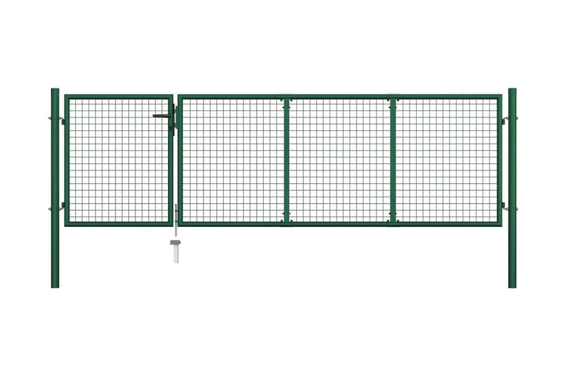 Hageport stål 350x100 cm grønn - grönn - Hus & oppussing - Innsynsbeskyttelse & innhegning - Port