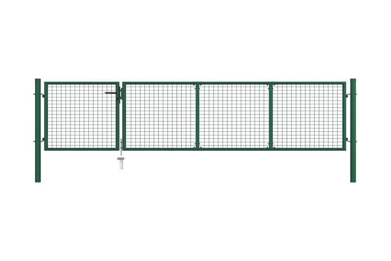 Hageport stål 350x75 cm grønn - grönn - Grind utendørs - Smijernsport & jernport