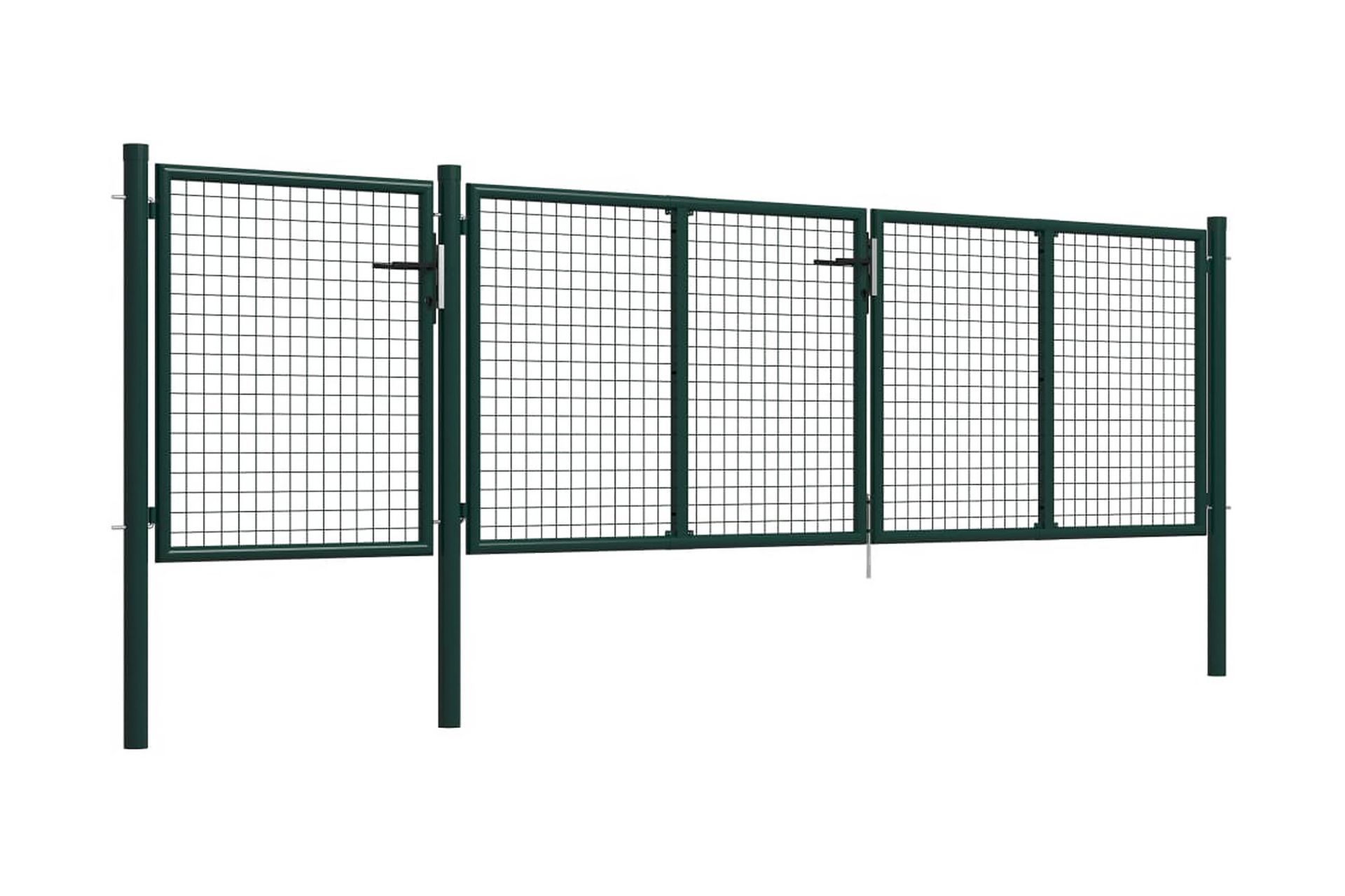 Hageport stål 400x100 cm grønn - grønn - Hus & oppussing - Innsynsbeskyttelse & innhegning - Port