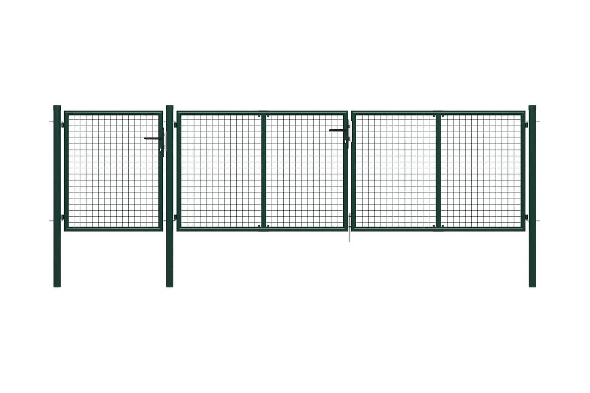 Hageport stål 400x100 cm grønn - grønn - Hus & oppussing - Innsynsbeskyttelse & innhegning - Port