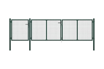 Hageport stål 400x100 cm grønn - grønn - Hus & oppussing - Innsynsbeskyttelse & innhegning - Port