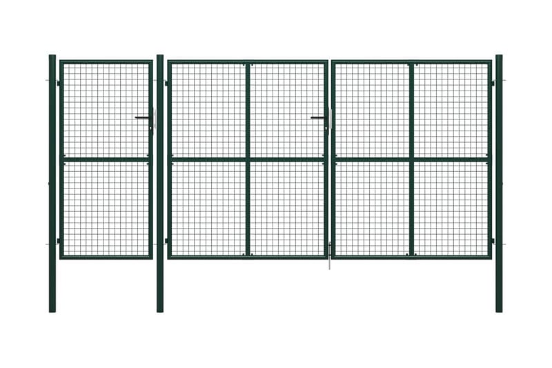 Hageport stål 400x150 cm grønn - grønn - Hus & oppussing - Innsynsbeskyttelse & innhegning - Port