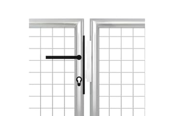Hageport stål 400x150 cm sølv - Silver - Hus & oppussing - Innsynsbeskyttelse & innhegning - Port