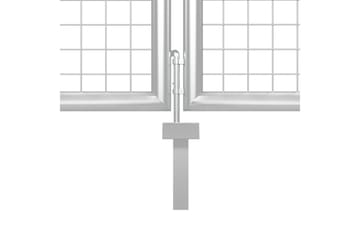 Hageport stål 400x150 cm sølv - Silver - Hus & oppussing - Innsynsbeskyttelse & innhegning - Port