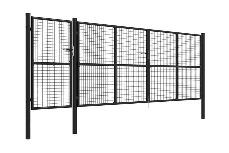 Hageport stål 500x150 cm antrasitt - Hus & oppussing - Innsynsbeskyttelse & innhegning - Port