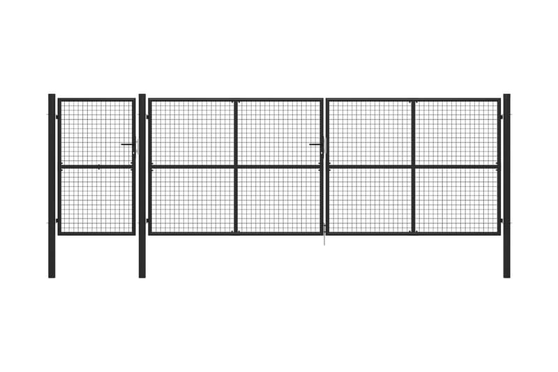 Hageport stål 500x150 cm antrasitt - Hus & oppussing - Innsynsbeskyttelse & innhegning - Port
