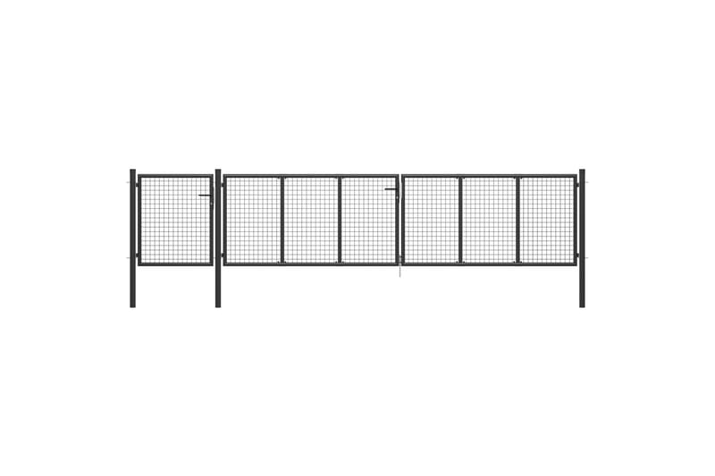 Hageport stål 500x75 cm antrasitt - Grå - Hus & oppussing - Innsynsbeskyttelse & innhegning - Port