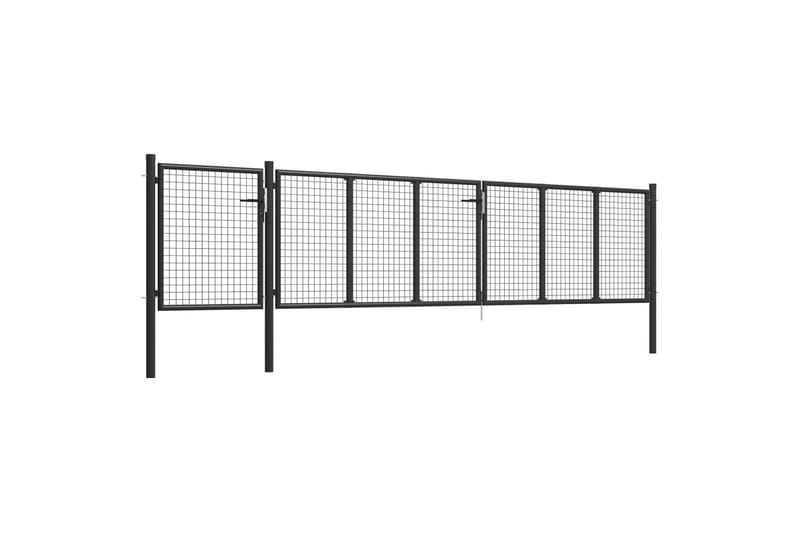 Hageport stål 500x75 cm antrasitt - Grå - Hus & oppussing - Innsynsbeskyttelse & innhegning - Port