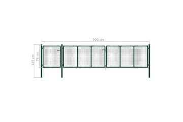 Hageport stål 500x75 cm grønn - grønn - Hus & oppussing - Innsynsbeskyttelse & innhegning - Port