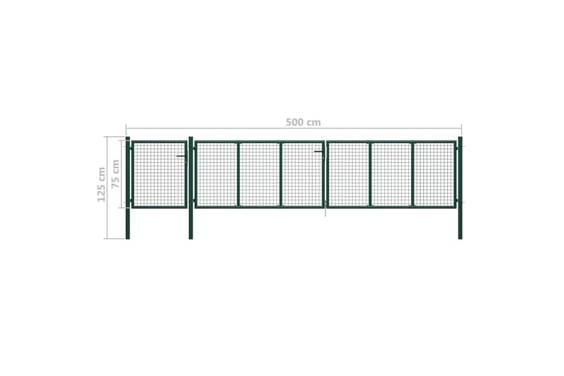Hageport stål 500x75 cm grønn - grønn - Hus & oppussing - Innsynsbeskyttelse & innhegning - Port