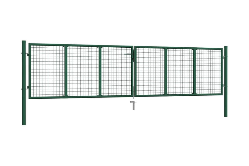 Nettinghageport stål 400x75 cm grønn - Hus & oppussing - Innsynsbeskyttelse & innhegning - Port