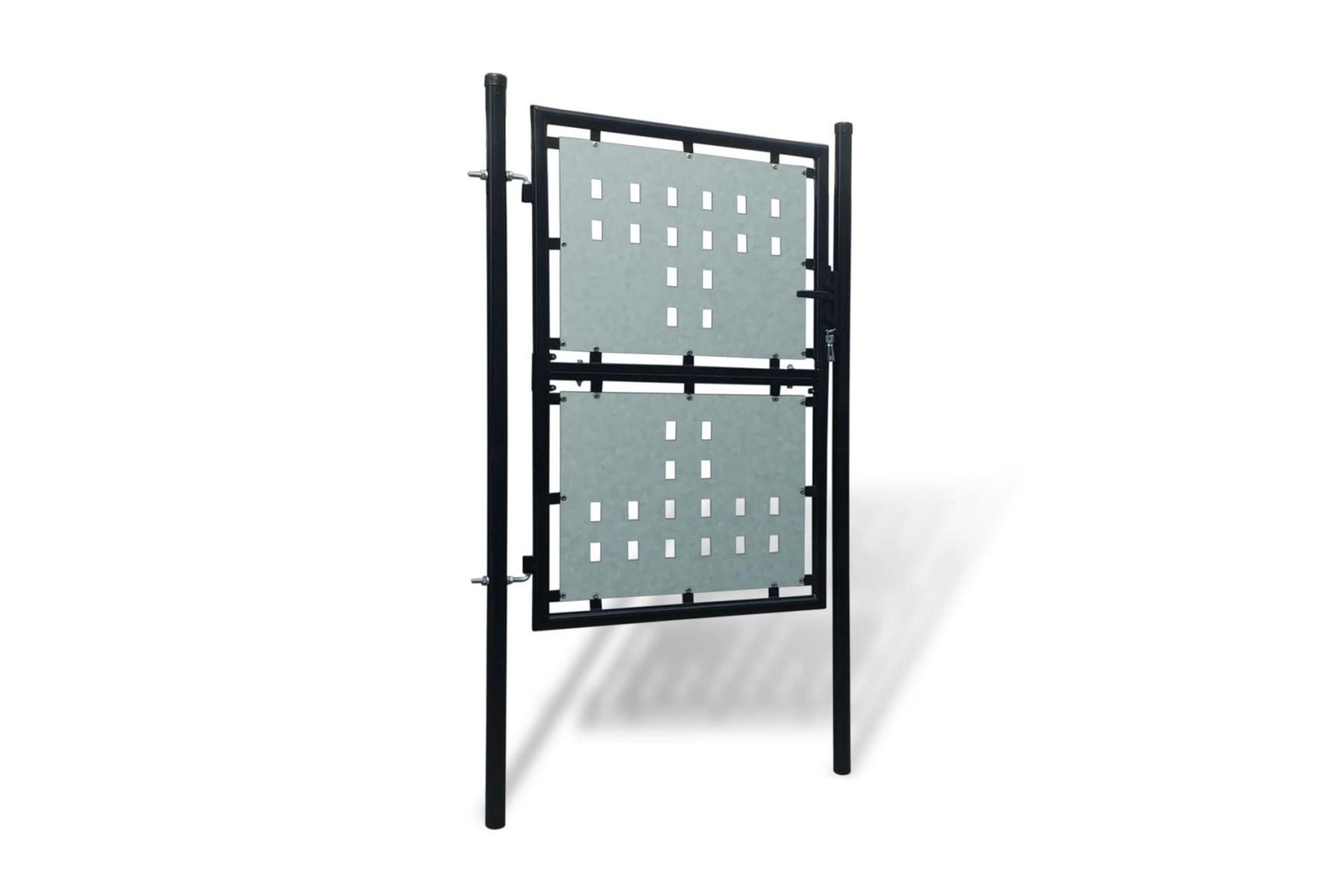 Sort Enkel Dør Gateport 100 x 225 cm - Hus & oppussing - Innsynsbeskyttelse & innhegning - Port