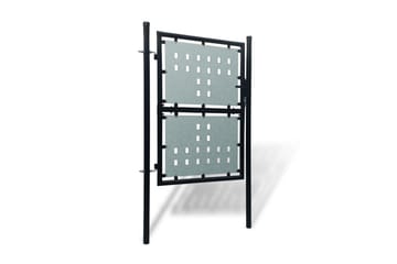 Sort Enkel Dør Gateport 100 x 225 cm - Hus & oppussing - Innsynsbeskyttelse & innhegning - Port