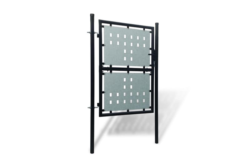 Sort Enkel Dør Gateport 100 x 225 cm - Hus & oppussing - Innsynsbeskyttelse & innhegning - Port