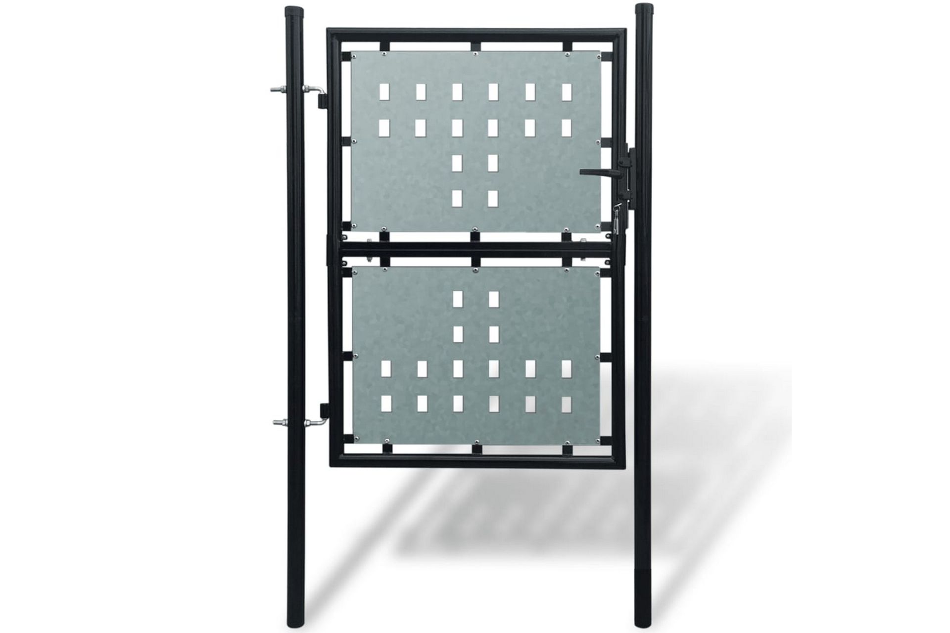 Sort Enkel Dør Gateport 100 x 225 cm - Hus & oppussing - Innsynsbeskyttelse & innhegning - Port