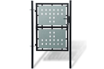 Sort Enkel Dør Gateport 100 x 225 cm - Hus & oppussing - Innsynsbeskyttelse & innhegning - Port