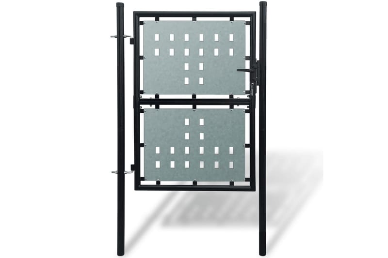 Sort Enkel Dør Gateport 100 x 225 cm - Hus & oppussing - Innsynsbeskyttelse & innhegning - Port