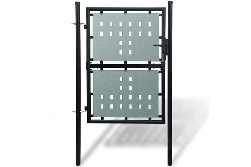 Sort Enkel Dør Gateport 100 x 250 cm - Hus & oppussing - Innsynsbeskyttelse & innhegning - Port