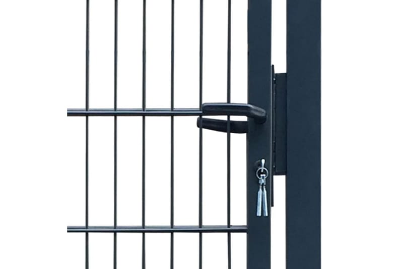 2D hageport (enkel) antrasitt grå 106 x 210 cm - Hus & oppussing - Innsynsbeskyttelse & innhegning - Port