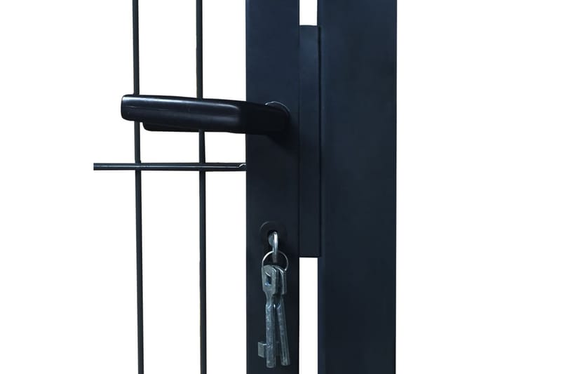 2D hageport (enkel) antrasitt grå 106 x 210 cm - Hus & oppussing - Innsynsbeskyttelse & innhegning - Port