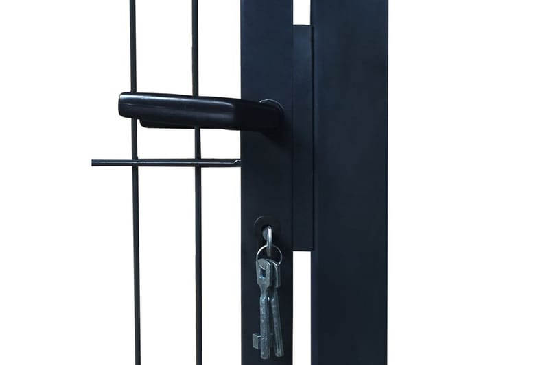 2D hageport (enkel) antrasitt grå 106 x 230 cm - Hus & oppussing - Innsynsbeskyttelse & innhegning - Port