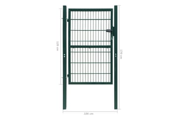 2D hageport (enkel) grønn 106 x 170 cm - Hus & oppussing - Innsynsbeskyttelse & innhegning - Port
