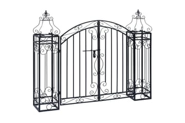 Dekorativ hageport smijern 122x20,5x100 cm - Svart - Hus & oppussing - Innsynsbeskyttelse & innhegning - Port