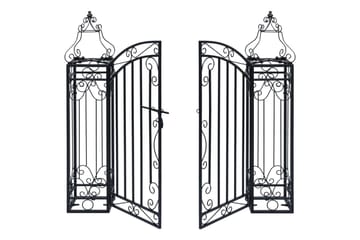 Dekorativ hageport smijern 122x20,5x100 cm - Svart - Hus & oppussing - Innsynsbeskyttelse & innhegning - Port