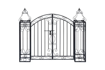 Dekorativ hageport smijern 122x20,5x100 cm - Svart - Hus & oppussing - Innsynsbeskyttelse & innhegning - Port