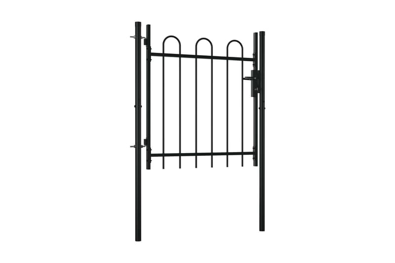 Gjerdeport enkel med buet topp 100 x 75 cm - Hus & oppussing - Innsynsbeskyttelse & innhegning - Port