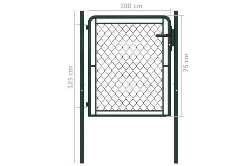 Hageport stål 100x75 cm grønn - Hus & oppussing - Innsynsbeskyttelse & innhegning - Port
