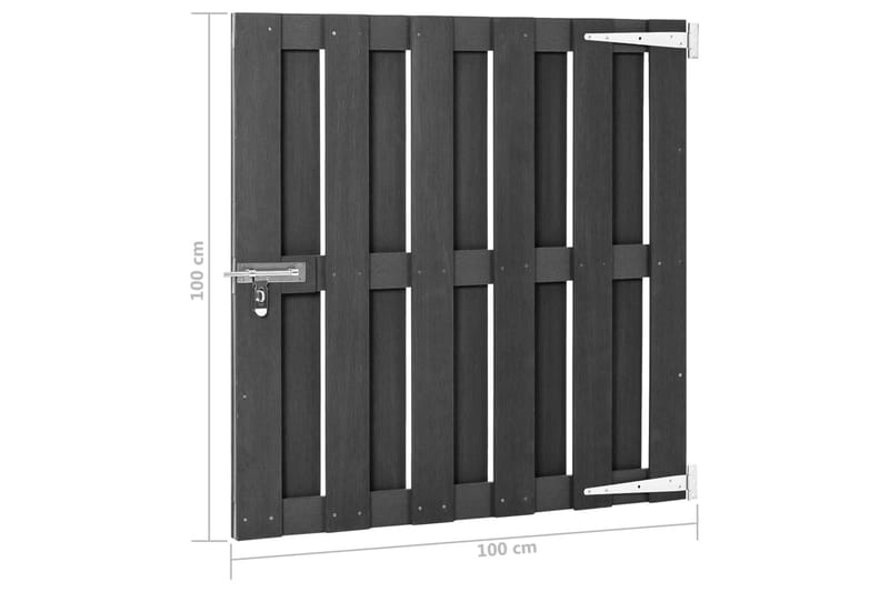 Hageport WPC 100x100 cm grå - Hus & oppussing - Innsynsbeskyttelse & innhegning - Port