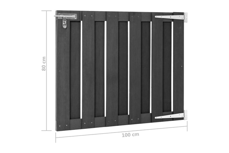 Hageport WPC 100x80 cm grå - Hus & oppussing - Innsynsbeskyttelse & innhegning - Port